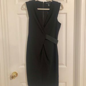 Black Sheath Dress with faux wrap